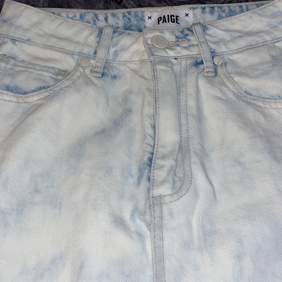 Paige Acid Wash Denim Mini Skirt 25.  Excellent condition - Picture 2 of 7
